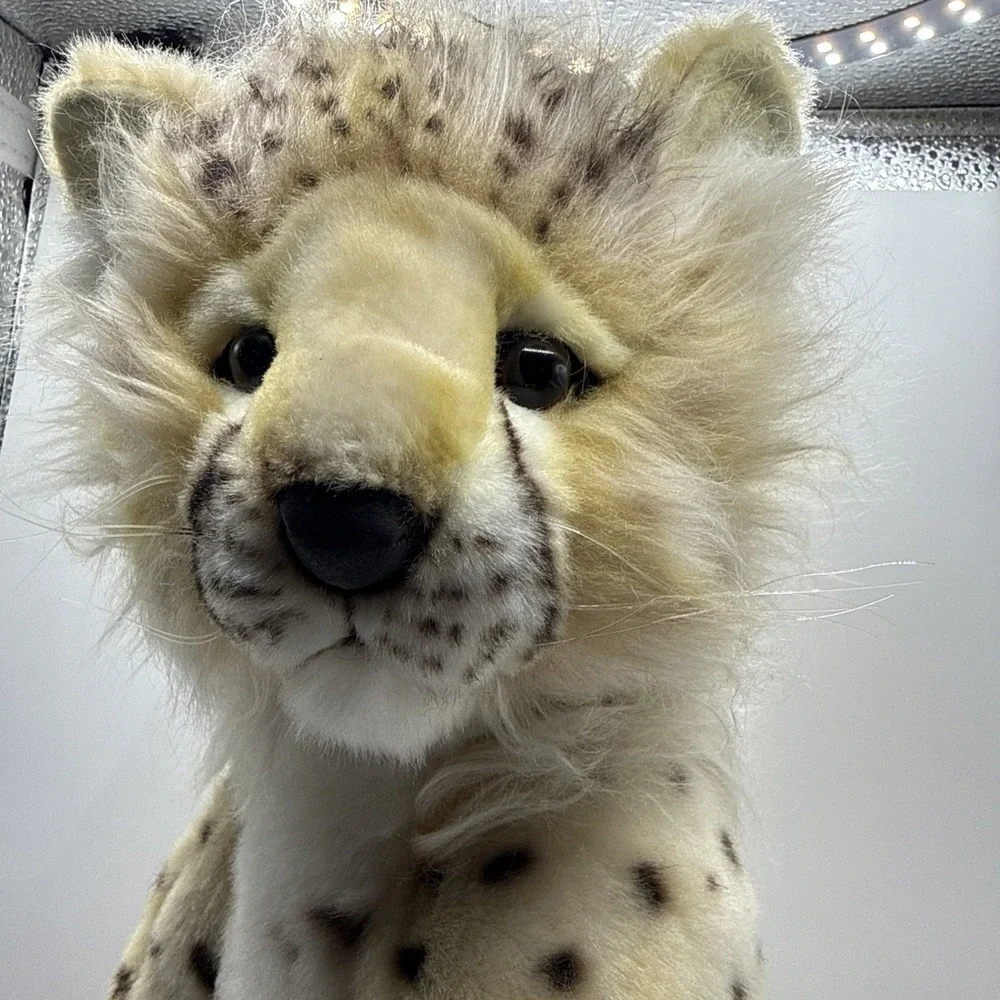 VTG Realistic Hansa Cheetah Cub Sitting‎ Stuffed Animal Toy Plush Art  With Tag